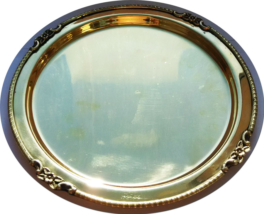 Поднос из латуни. Premium