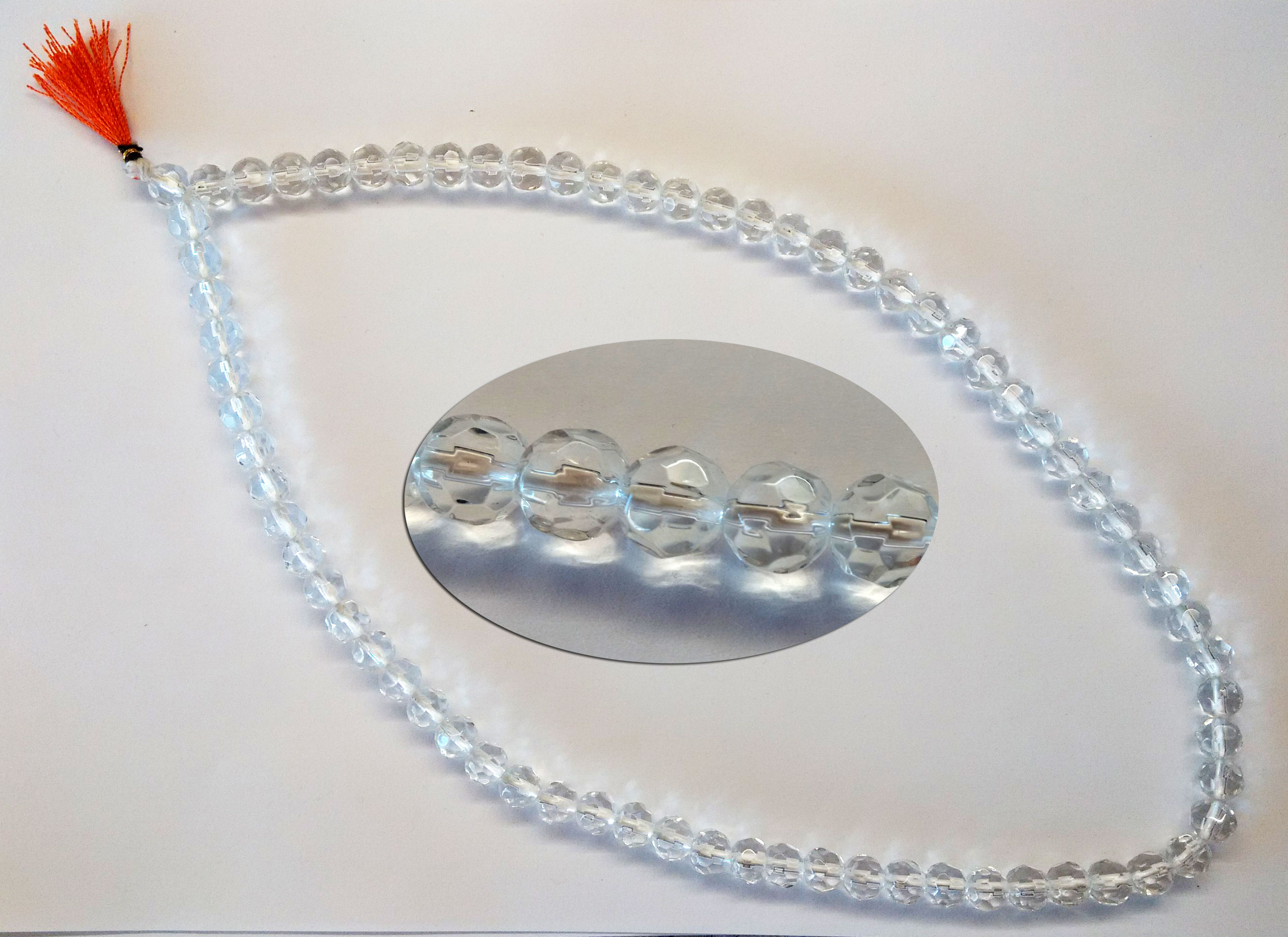 Чётки из горного хрусталя гранёные