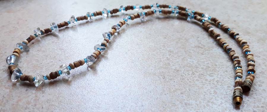 Бусы туласи + горный хрусталь