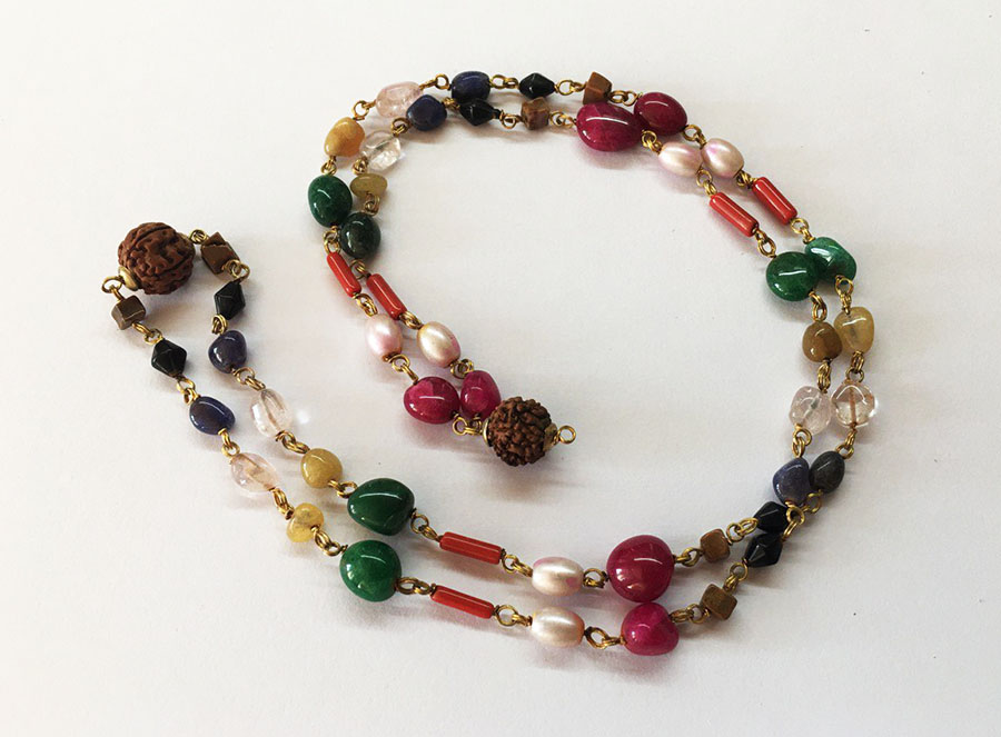 Намисто Наваратна (9 планет) з рудракшою 