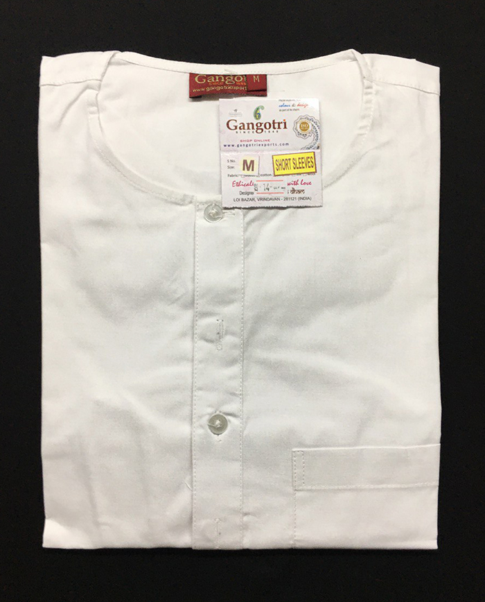 Курта біла. Короткий рукав. Бавовна 100%